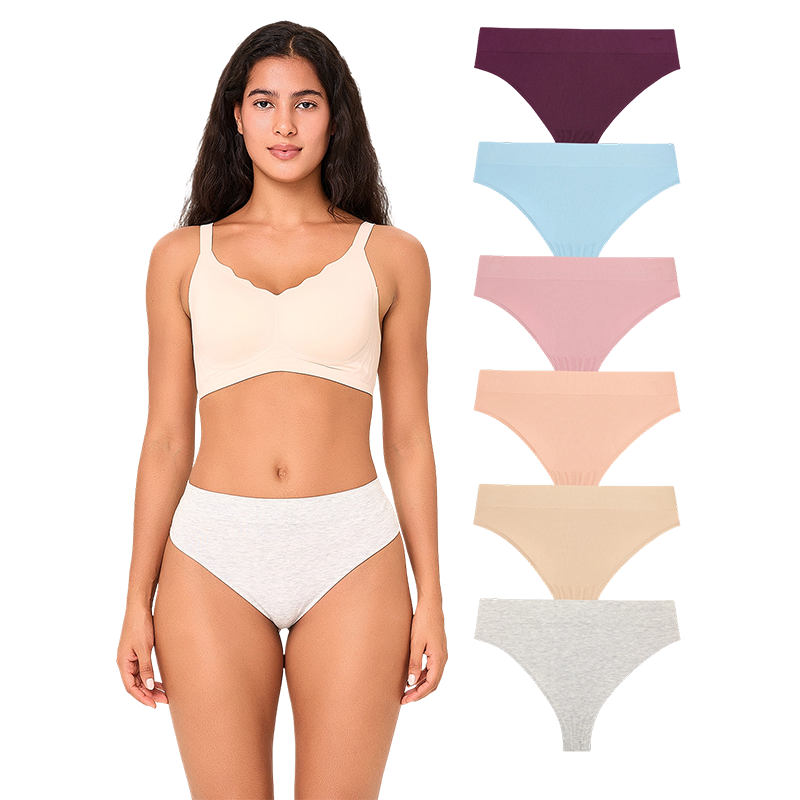 Nahtlose Damen-Tangas mit hoher Taille